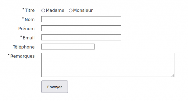Les formulaires de contact